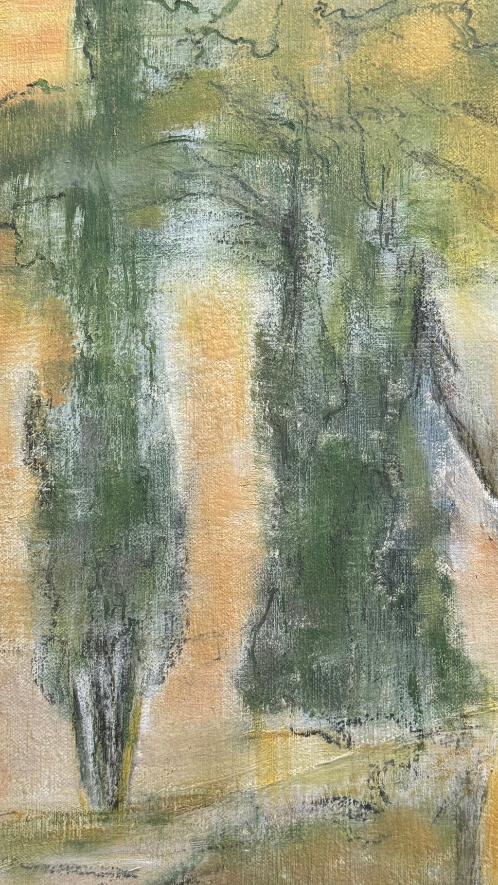 Artistic scene with gold texture and light, symbolic contemporary art